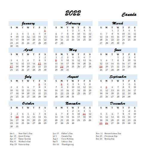 Take Calendar January 2022 Canada