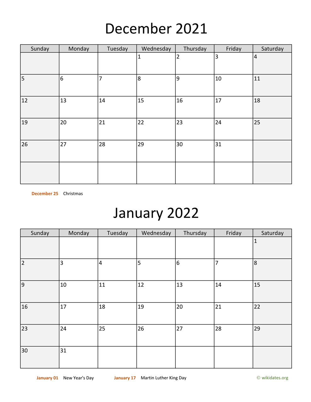 Take Calendar January 2022 Nz