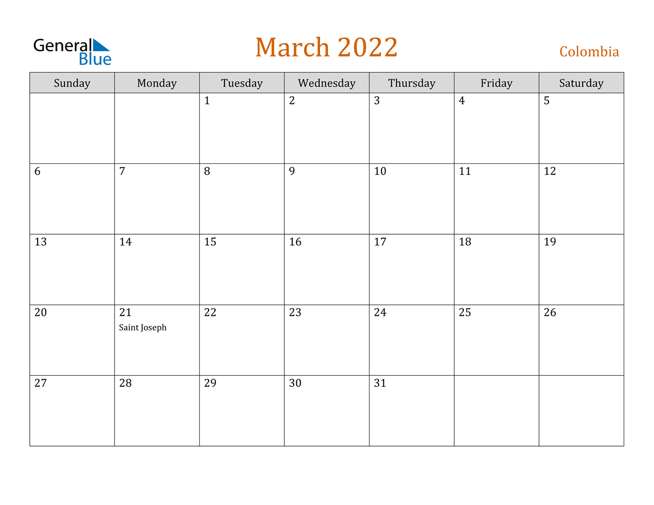 Take Calendar Of 2022 March