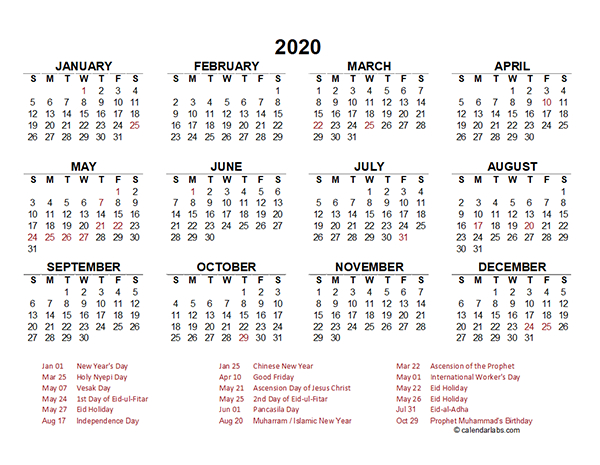 Take Calendar Week 202O Excel