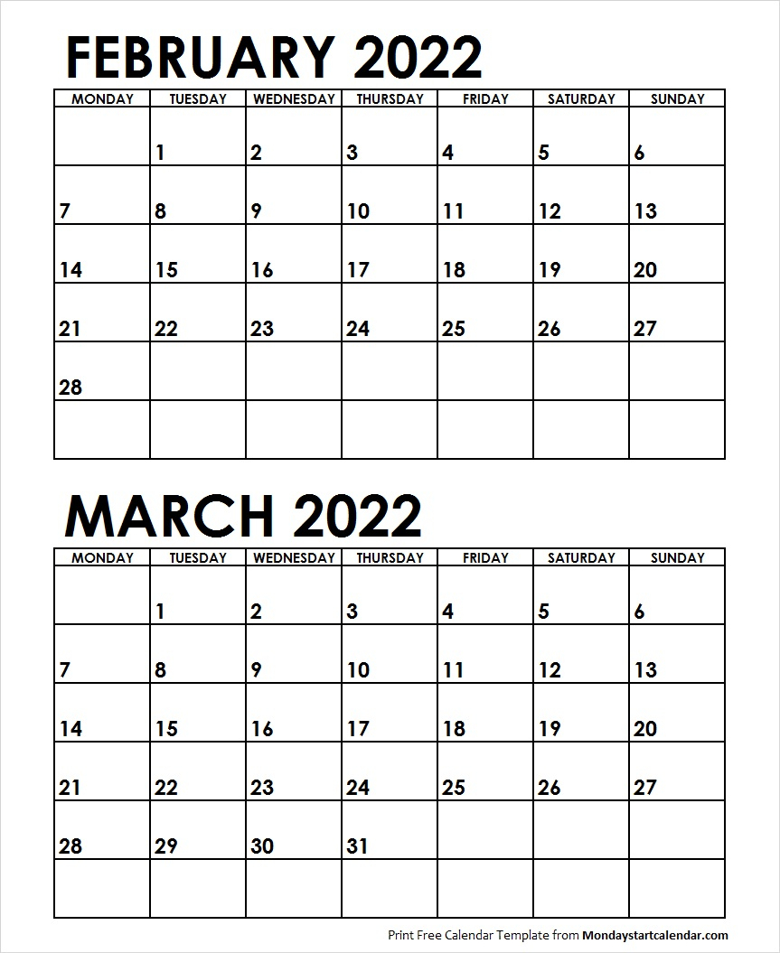 Take February 2022 Calendar Canada