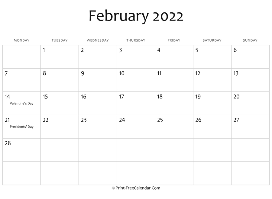 Take February 2022 Calendar Events Best Calendar Example