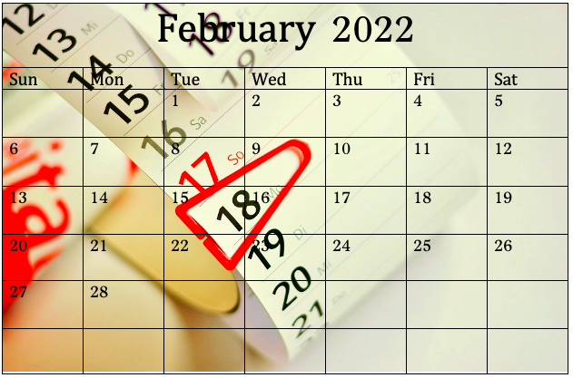 Take February 2022 Calendar Printable Cute