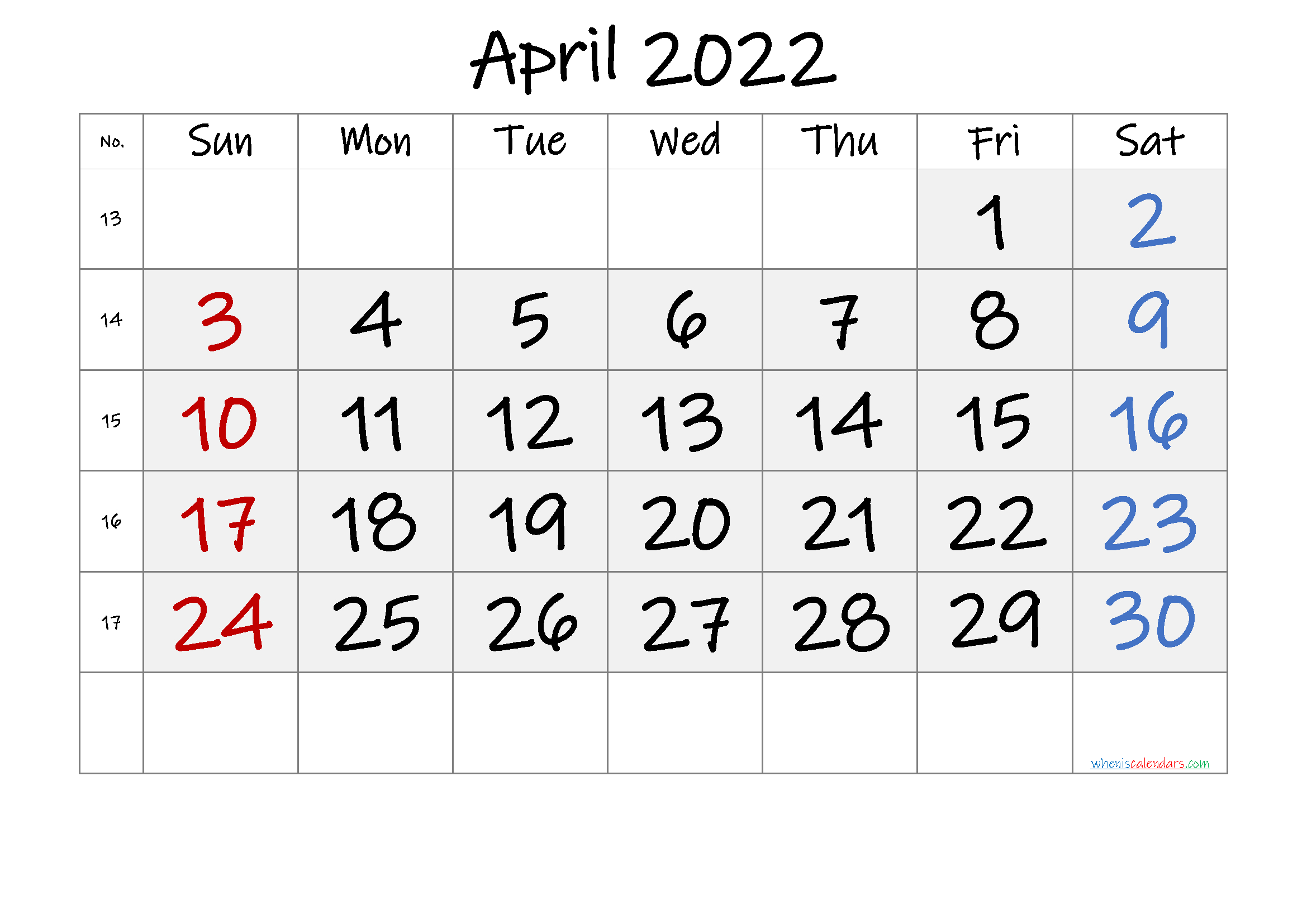 Take Free Printable Calendar 2022 April