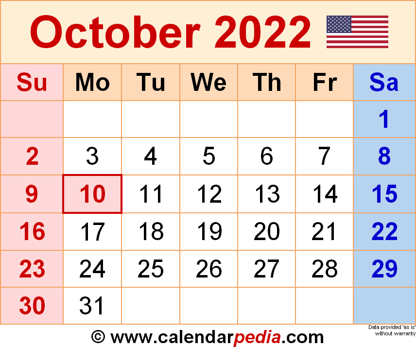 Take Hindu Calendar 2022 October