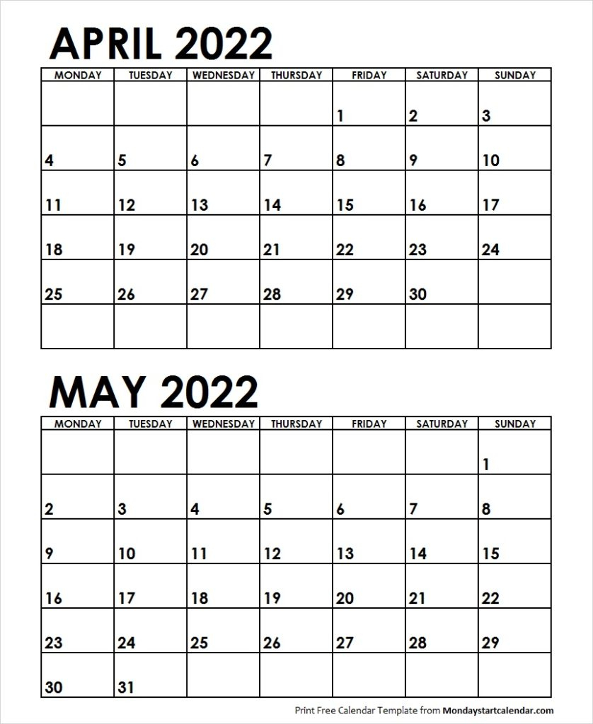 Take How Many Months To April 2022