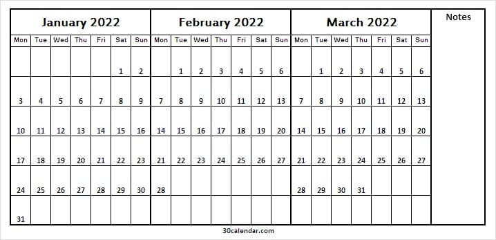 Take January 2022 Calendar Editable