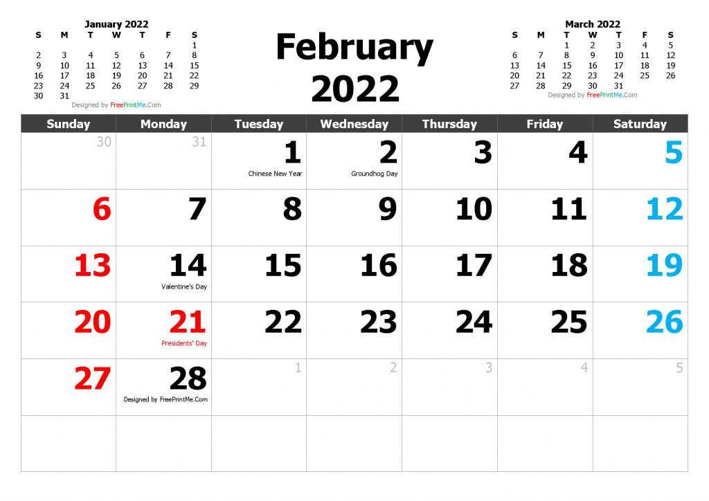 Take January 2022 Calendar Festival