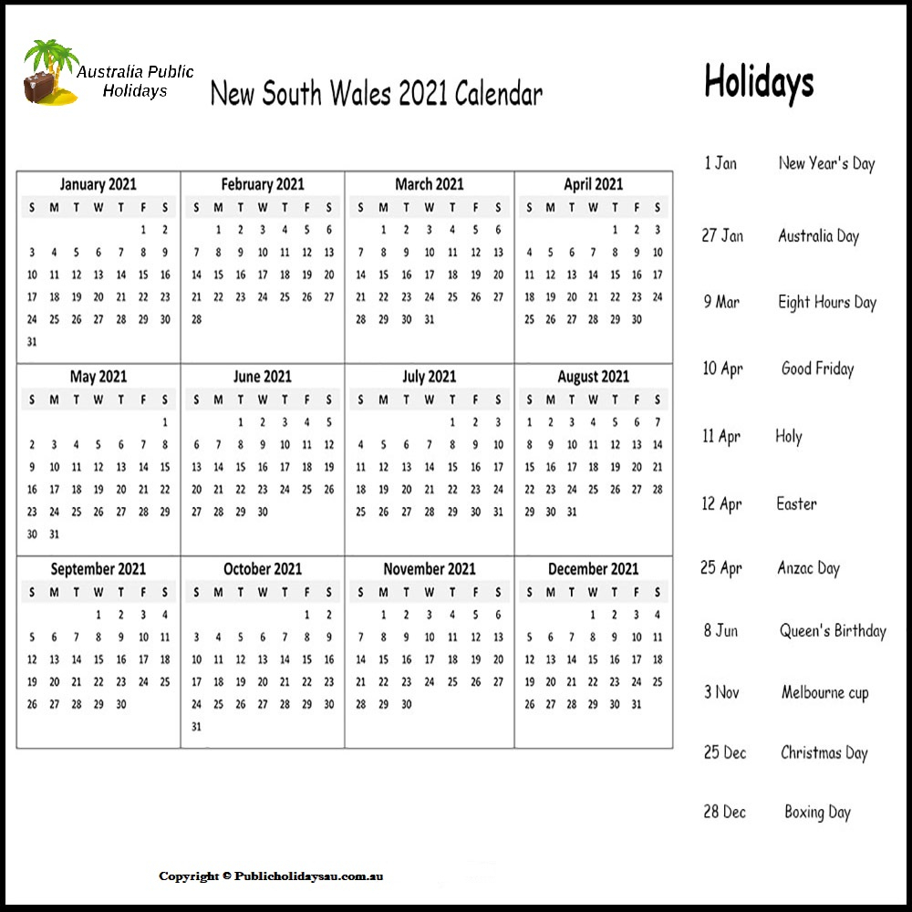Take January 2022 Calendar Nsw