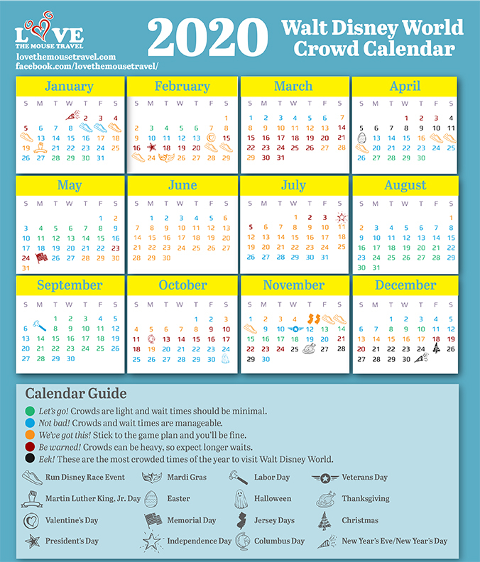 Take January 2022 Crowd Calendar Disney World