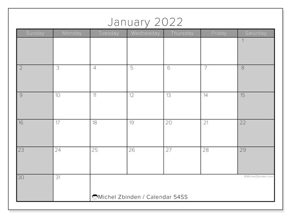 Take January 2022 Hijri Calendar