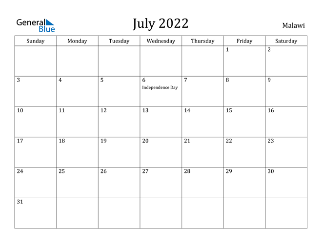 Take July 2022 Arabic Calendar