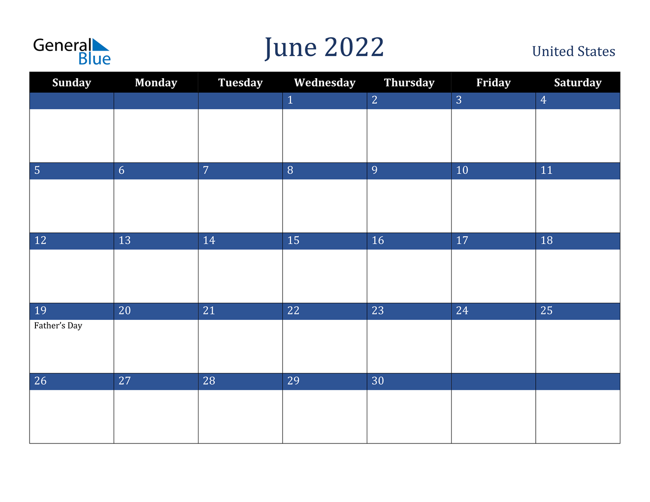 Take June 2022 Calendar Printable Free