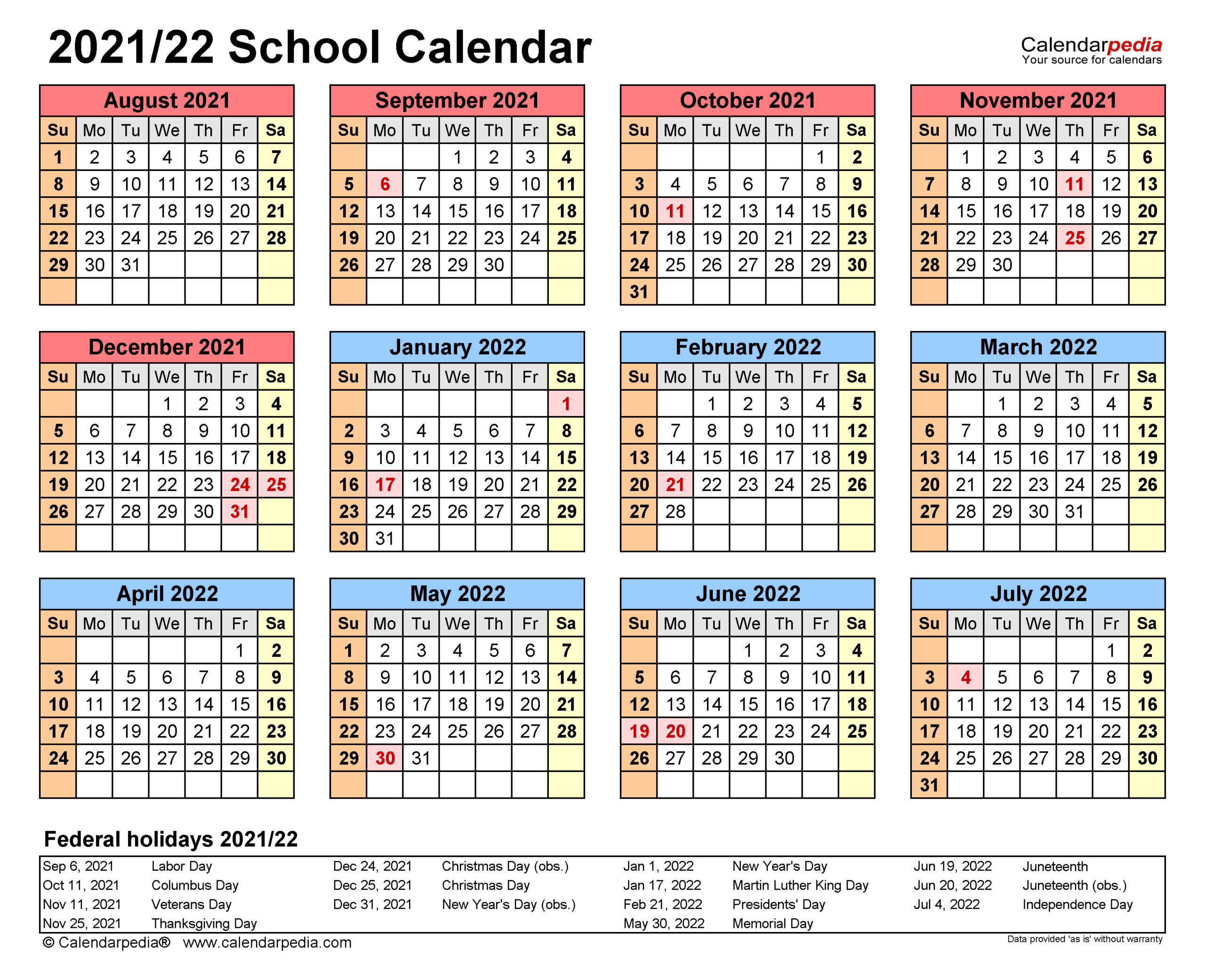 Take June 22 2022 Calendar