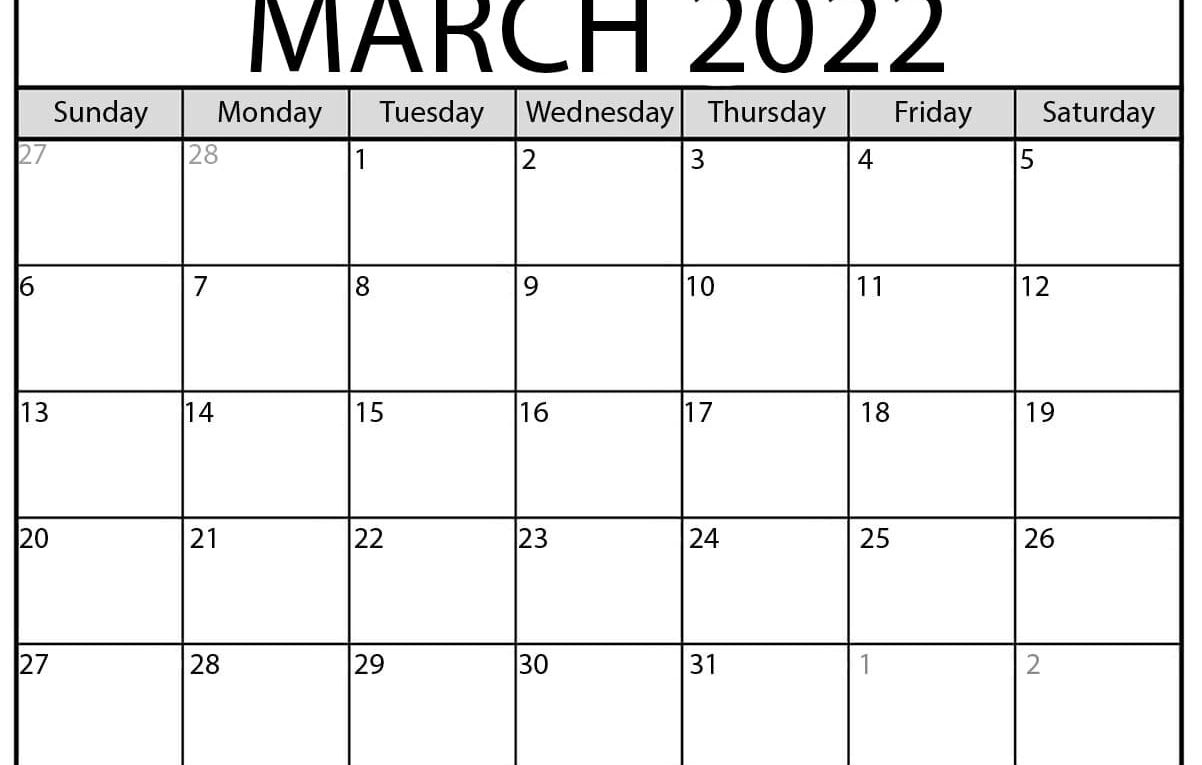 Take March 2022 Calendar Events