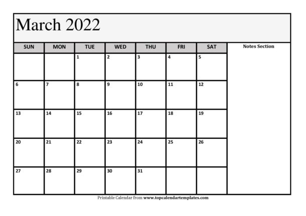 Take March 2022 Calendar Excel