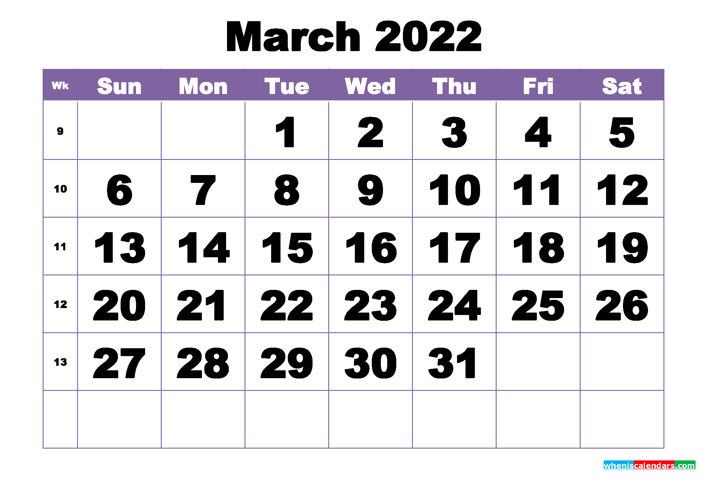 Take March 2022 Calendar Monday Start