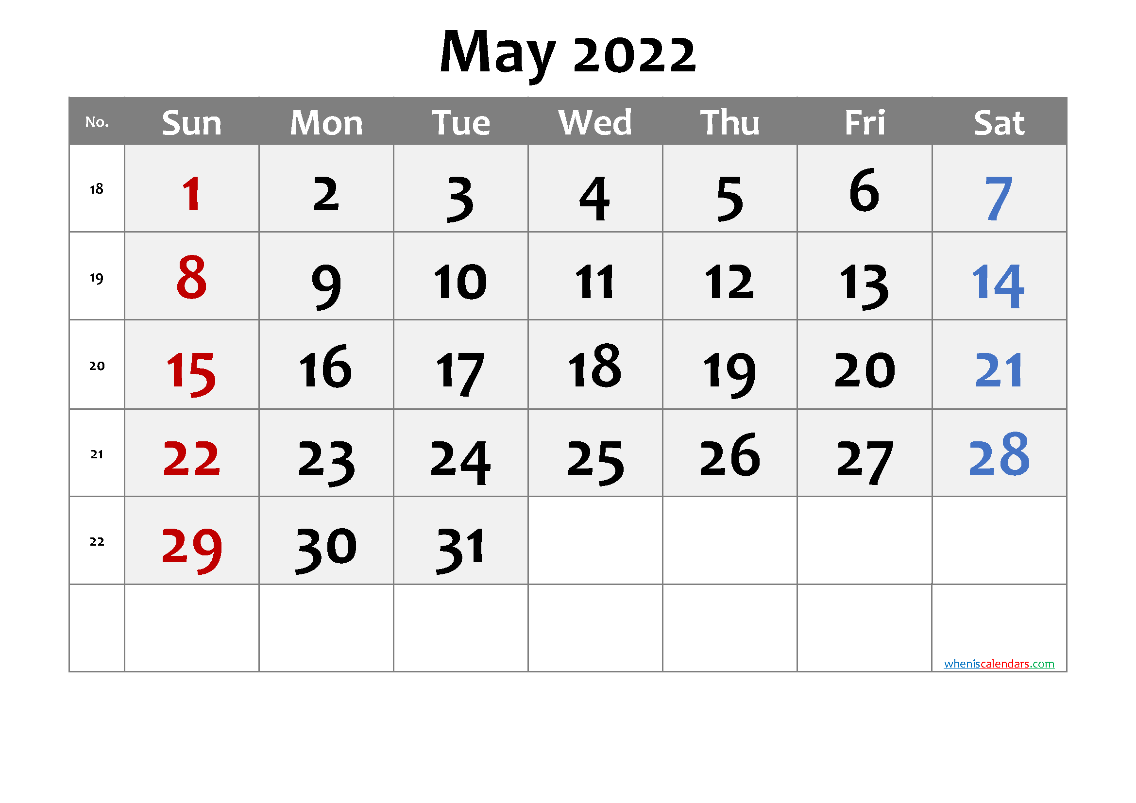 Take May 11 2022 Calendar
