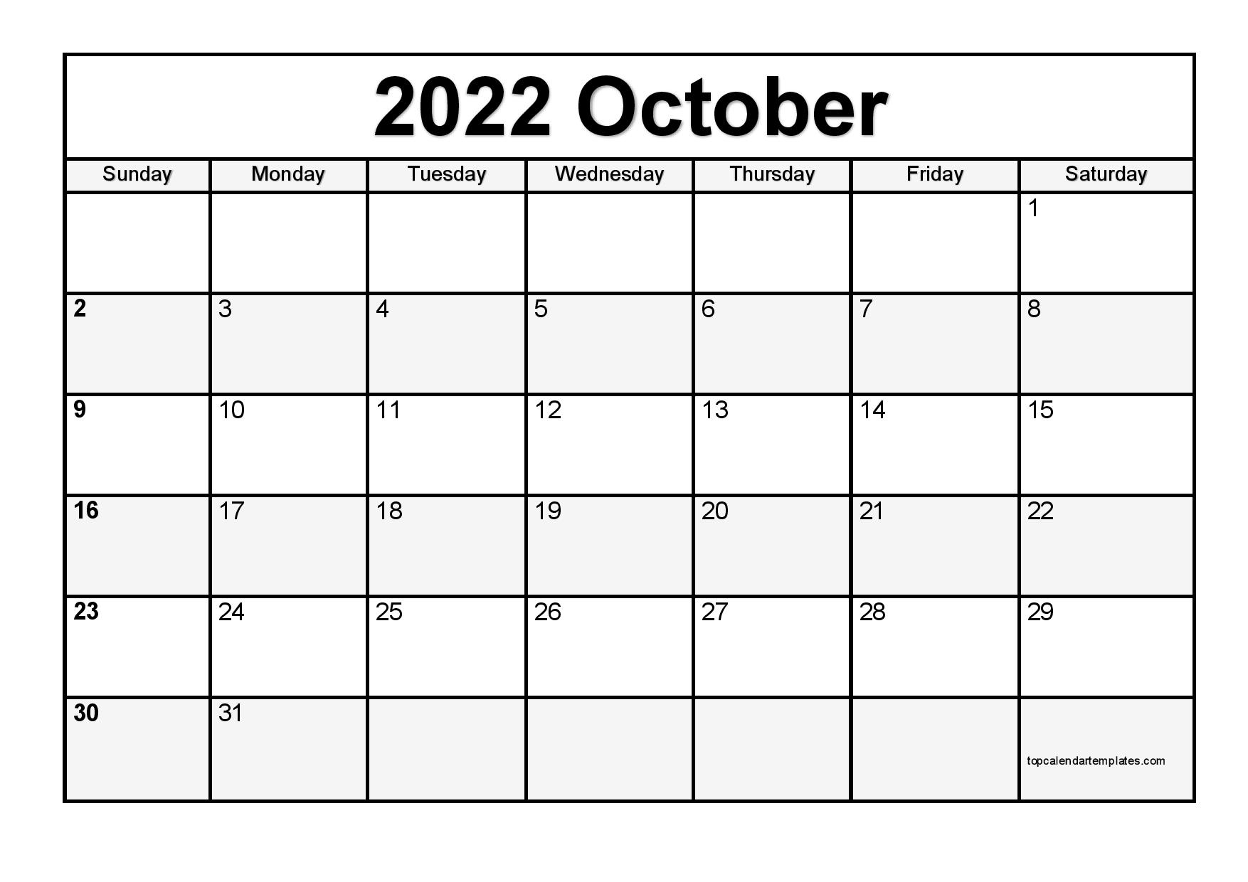 Take October 31 2022 Calendar