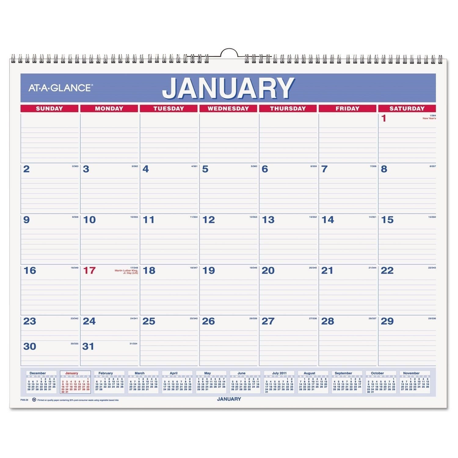 Take Printable Month At A Glance Calendar Best Calendar Example