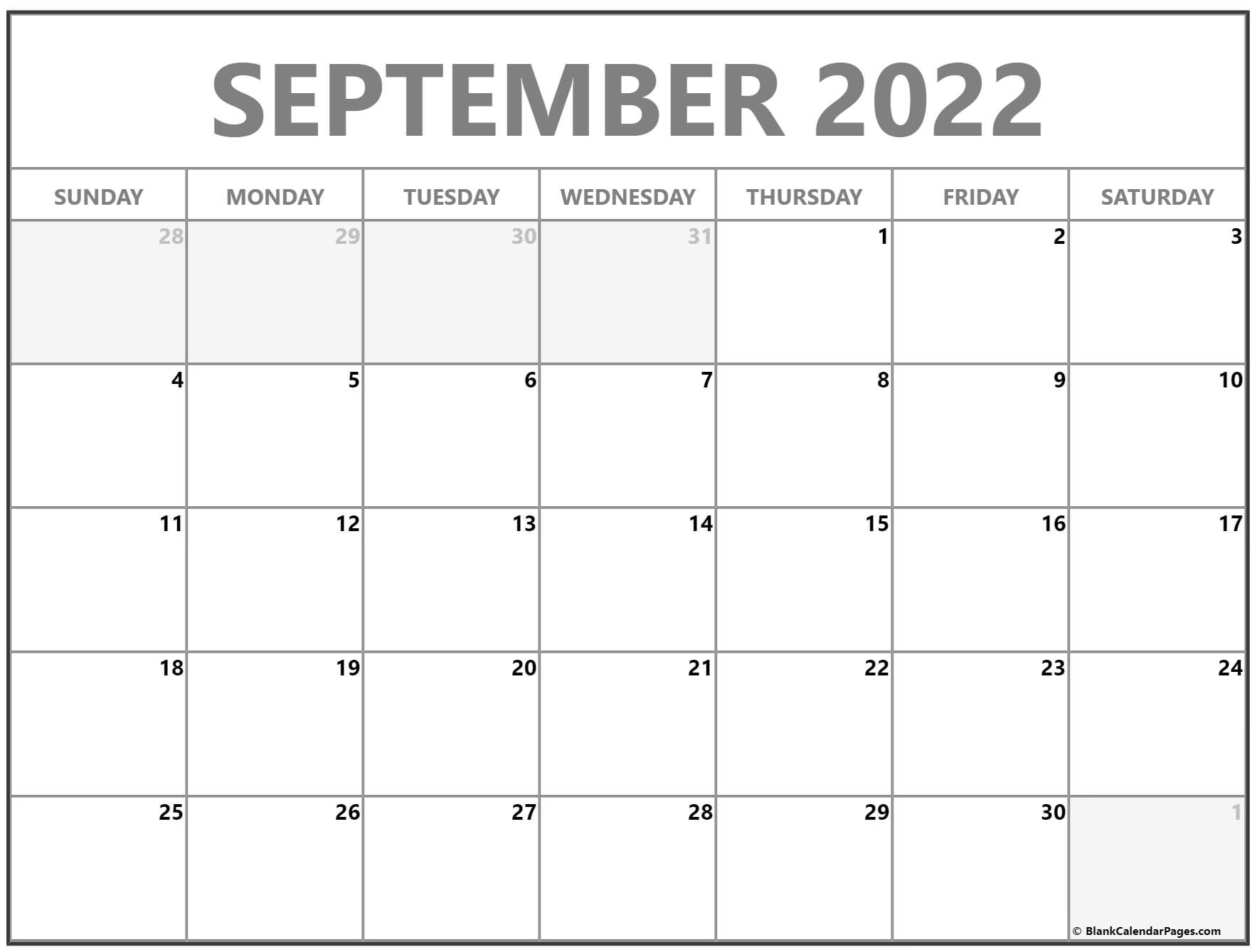 Take Sept 2022 Calendar With Holidays