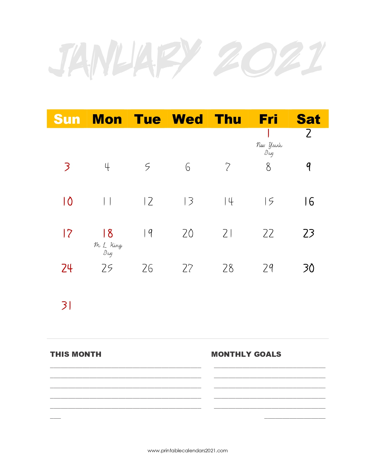 Take Show Calendar For January 2022
