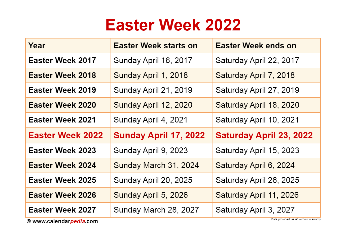 Take Vegas Calendar April 2022