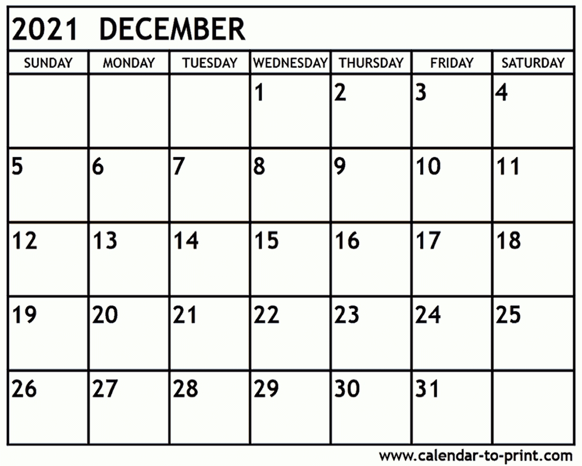 Collect Calendar December 2021 January 2022 Printable