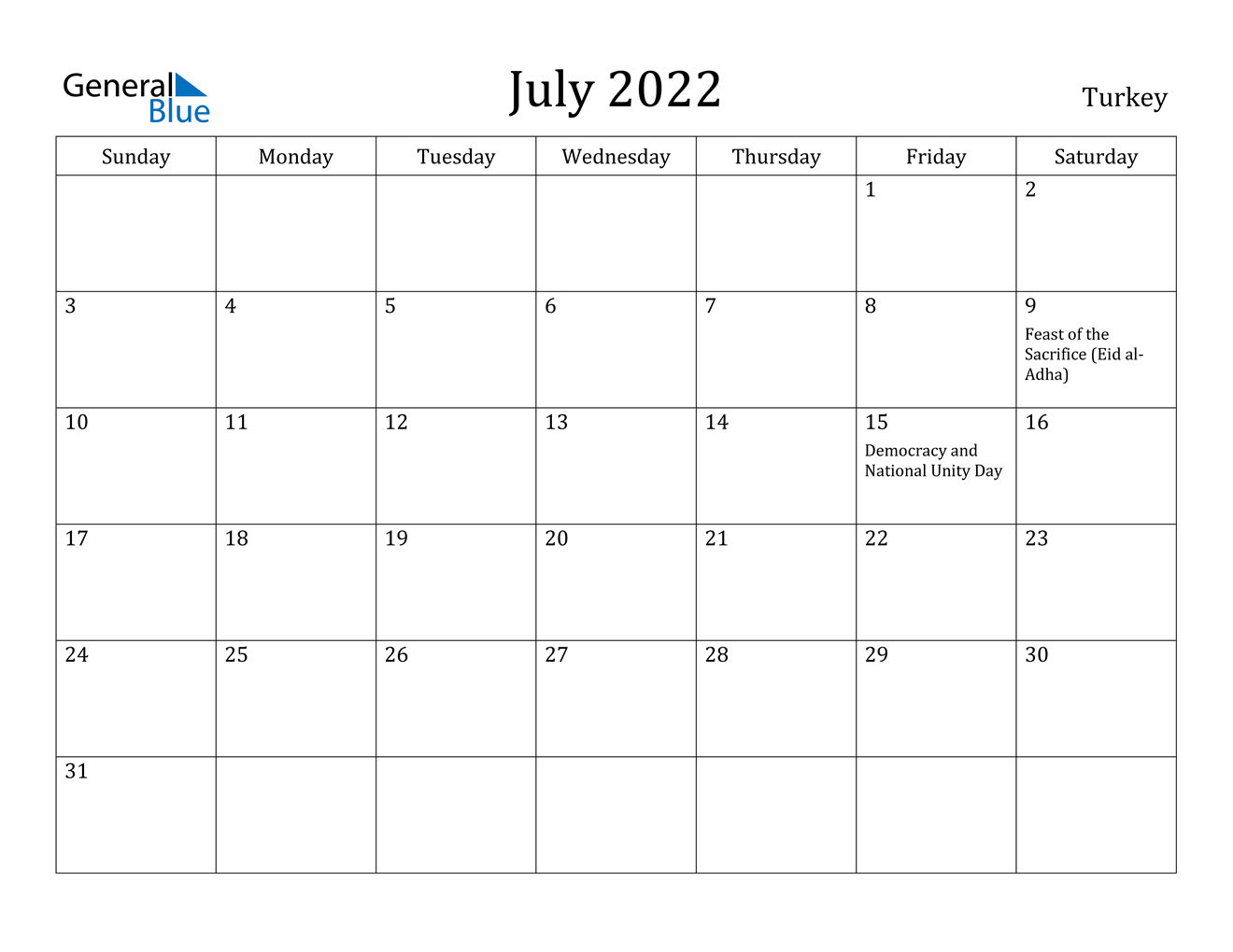 Collect Calendar For 2022 July