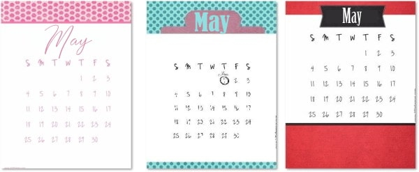 Collect May 2022 Calendar Mother'S Day