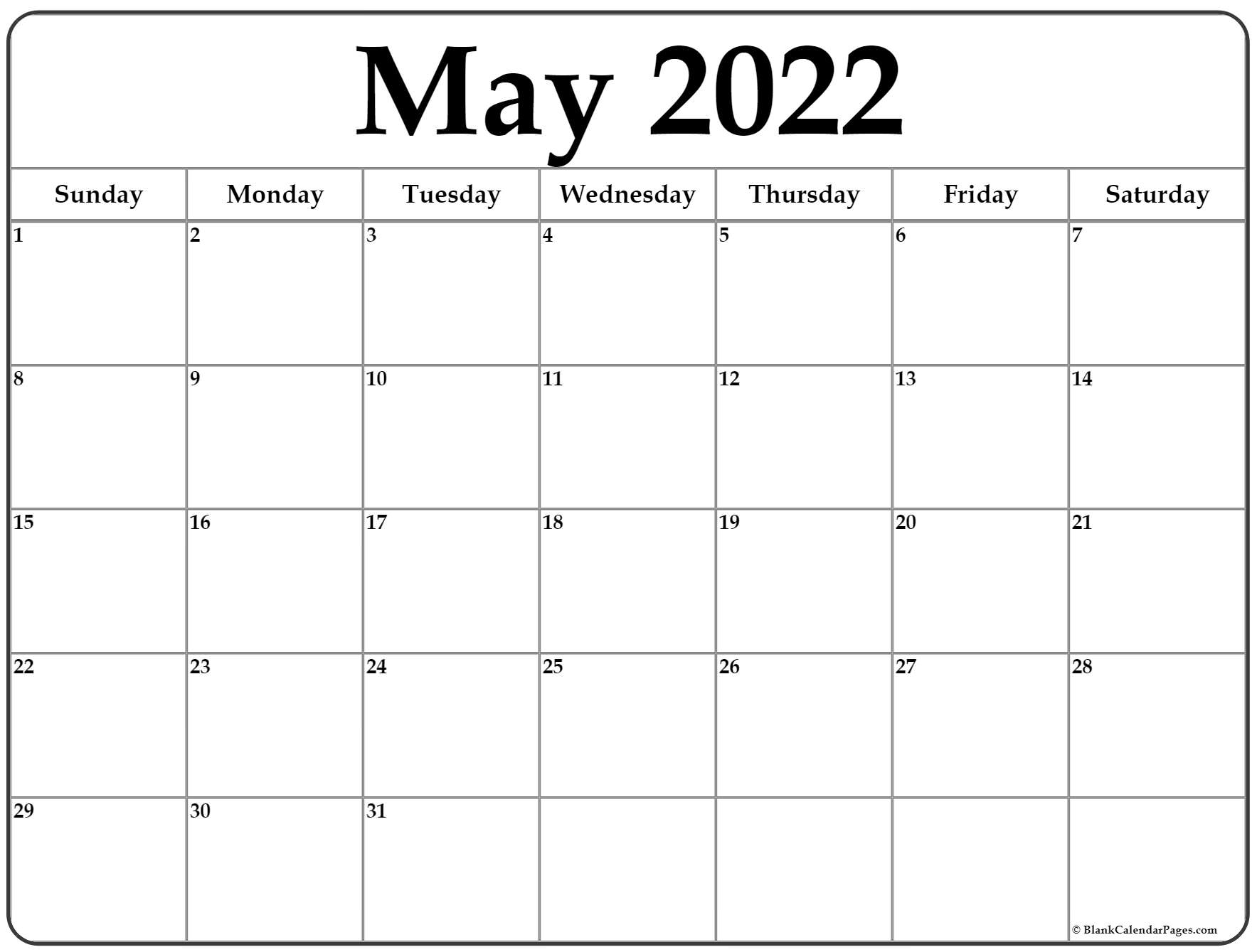 Pick May June 2022 Printable Calendar