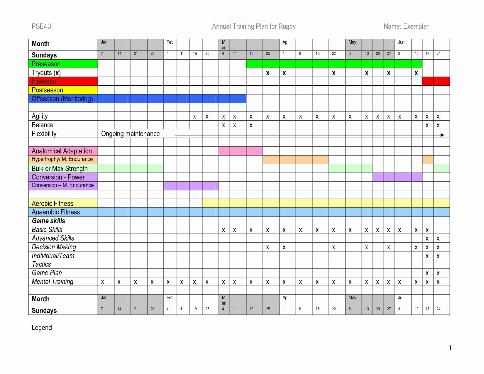 Get Annual Training Calendar Template