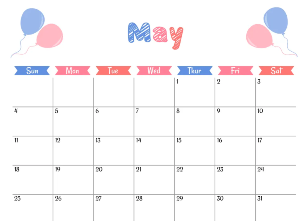 May 2025 Calendars